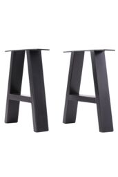 Living and Home 2Pcs Heavy Duty Tube Metal Legs Furniture Replacement Leg in Black - thumbnail 1