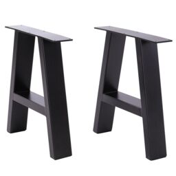 Living and Home 2Pcs Heavy Duty Tube Metal Legs Furniture Replacement Leg in Black - thumbnail 3