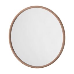Yearn Mirrors Beaufort Round Solid Oak Wall Mirror in Natural - thumbnail 2