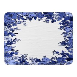 Benjamin Tate Design Winter Floral Frame Blanket in Natural - Size: 120 cm x 150 cm - thumbnail 1