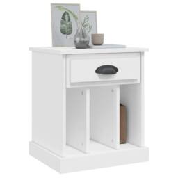 Berkfield Home Bedside Cabinet White 43x36x50 cm - Size: 43 x 36 x 50 cm - thumbnail 4