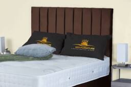 UK Bed Furniture Wilton End Lift Divan Ottoman Bed with 54 Inch Tall Headboard in Brown - Size: Double - thumbnail 3