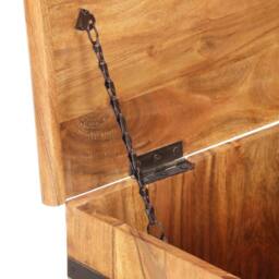 Berkfield Home Beautiful Chest 90x40x40 cm Solid Acacia Wood in Brown - Size: 90 x 40 x 40 cm - thumbnail 8