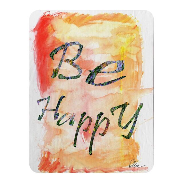 Benjamin Tate Design Be Happy Blanket in Natural - Size: 120 cm x 150 cm - image 1