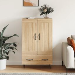 Berkfield Home Highboard Sonoma Oak 69.5x31x115 cm Engineered Wood in Brown - thumbnail 1