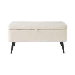 GFW Lola Boucle Teddy Ottoman Storage Bench in Cream - thumbnail 2