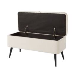 GFW Lola Boucle Teddy Ottoman Storage Bench in Cream - thumbnail 4