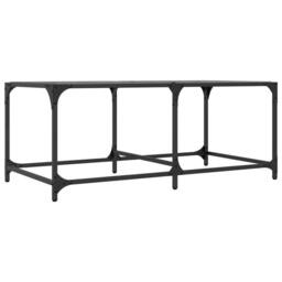 Berkfield Home Modern Coffee Table with Black Glass Top 98.5x50x40 cm Steel - thumbnail 6