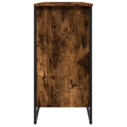 Berkfield Home Shoe Cabinet Smoked Oak 80x38x78 cm Engineered Wood - Size: 80 x 38 x 78 cm - thumbnail 5