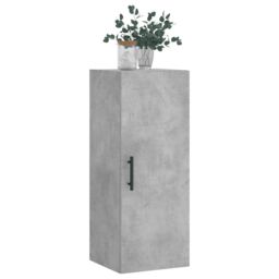Berkfield Home Wall Mounted Cabinet Concrete Grey 34.5x34x90 cm - thumbnail 4