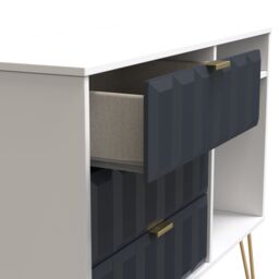 Ready Assembled 2 U Metro 3 Drawer TV Unit (Ready Assembled) in Dark Blue - thumbnail 5
