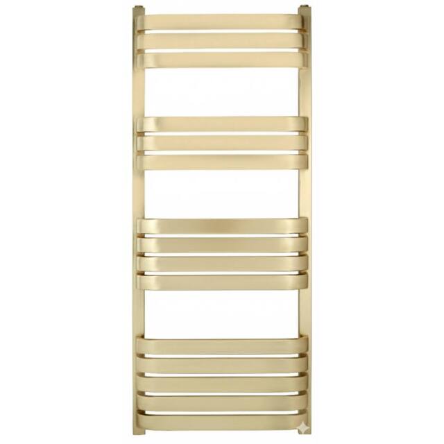 Bathroom Kingdom Auckland Brushed Brass Heated Towel Rail 1200x500mm in Gold - image 1