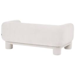 Wyld and Coco Curved 3-Piece White Fabric Sofa Set - Sofa Loveseat Armchair - thumbnail 6