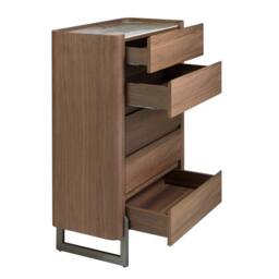 Angel Cerda Walnut Veneer Chiffonier with Porcelain Marble Top in Brown - thumbnail 6