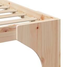Berkfield Home Floor Bed Frame with Storage Brown 120 x 200 cm Solid pine wood in Light Sand - thumbnail 8