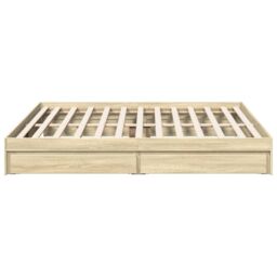 Berkfield Home Bed Frame with Drawers without Mattress Sonoma Oak 180x200 cm Super King in Brown - thumbnail 5