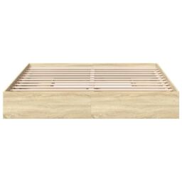 Berkfield Home Bed Frame with Drawers without Mattress Sonoma Oak 180x200 cm Super King in Brown - thumbnail 4
