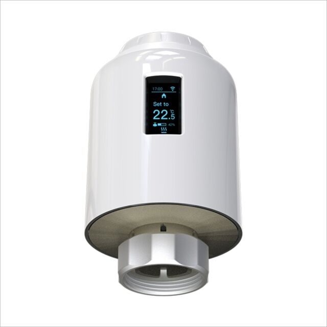 ENER-J Wifi Smart thermostatic radiator valve with screen in White - image 1