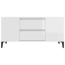 Berkfield Home TV Cabinet High Gloss White 102x44.5x50 cm Engineered Wood - thumbnail 6