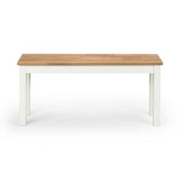 Cheshire Premium Oakridge Bench in Ivory & Oak - thumbnail 8