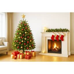 Clifton Premier Nordman Fir Xmas Tree -Low Needle Drop- 1.25m to 1.5m (4-5ft) in Green