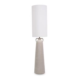 ValueLights Grayson Natural Ceramic Urn Style Midi Floor Lamp in Cream - thumbnail 2