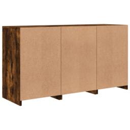 Berkfield Home Sideboard with LED Lights Smoked Oak 123x37x67 cm in Brown - Size: 123 x 37 x 67 cm - thumbnail 8