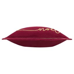 Paoletti Winter Noel Embroidered Polyester Filled Cushion in Red - Size: 40 cm x 60 cm - thumbnail 3