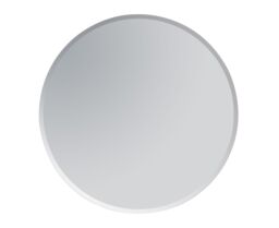 Showerdrape Fitzrovia Round Wall Mounted Frameless Bevelled Edge Bathroom Mirror 60 x 60cm in Silver - Size: Large - thumbnail 4