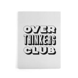 "Artery8 Overthinkers Club Black & White Simple Modern Canvas Wall Art Print - Size: W12"" x H16""" - thumbnail 1