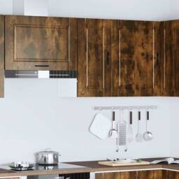 Berkfield Home Kitchen Wall Cabinet¬†Porto Smoked Oak Engineered Wood in Brown - thumbnail 3