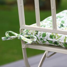 Dibor Set of 4 Green Leaf Print Indoor Dining Chair Seat Pad Cushions L40cm x W40cm - Size: 40 cm x 40 cm - thumbnail 4
