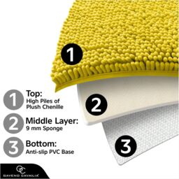 GAVENO CAVAILIA Loop Bath Mat in Yellow - thumbnail 4