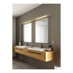 Netlighting Mattimo Modern 60cm Bathroom Wall Lamp Chrome 3000K IP44 UK Stock in Grey - thumbnail 3