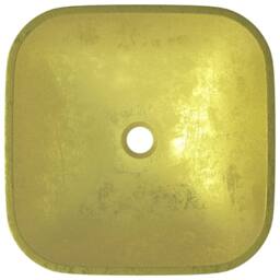 Berkfield Home Basin Glass 42x42x14 cm Gold - Size: 42 x 42 x 14 cm - thumbnail 4