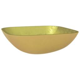 Berkfield Home Basin Glass 42x42x14 cm Gold - Size: 42 x 42 x 14 cm