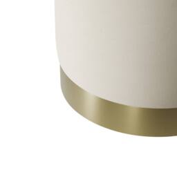 Wyld Haus Kalua Small Cream Velvet Stool Brushed Gold Base - thumbnail 3