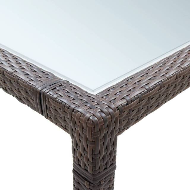 Berkfield Home Outdoor Dining Table Brown 200x150x74 cm Poly Rattan - Size: 200 x 150 x 74 cm - image 1