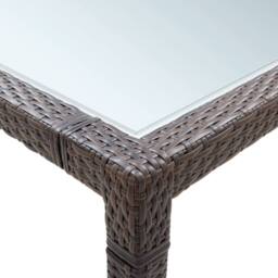 Berkfield Home Outdoor Dining Table Brown 200x150x74 cm Poly Rattan - Size: 200 x 150 x 74 cm - thumbnail 1