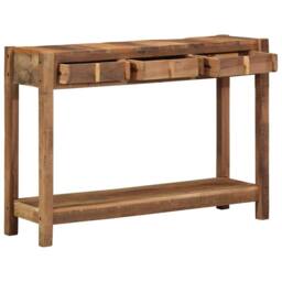 Berkfield Home Durable Console Table 107x33x76 cm Solid Wood Reclaimed in Brown - Size: 107 x 33 x 76 cm