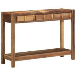 Berkfield Home Durable Console Table 107x33x76 cm Solid Wood Reclaimed in Brown - Size: 107 x 33 x 76 cm - thumbnail 8