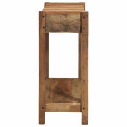 Berkfield Home Durable Console Table 107x33x76 cm Solid Wood Reclaimed in Brown - Size: 107 x 33 x 76 cm - thumbnail 5