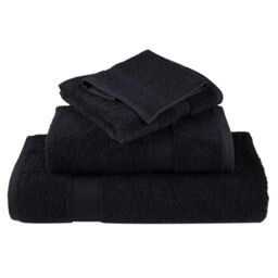 Berkfield Home Premium Shower Towels SOLUND 2 pcs Black 70x140 cm 600 gsm - thumbnail 4