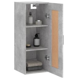 Berkfield Home Wall Mounted Cabinet Concrete Grey 34.5x34x90 cm Engineered Wood - thumbnail 5