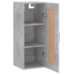 Berkfield Home Wall Mounted Cabinet Concrete Grey 34.5x34x90 cm Engineered Wood - thumbnail 6