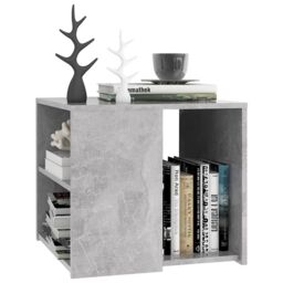 Berkfield Home Side Table Concrete Grey 50x50x45 cm Engineered Wood - Size: 50 x 50 x 45 cm - thumbnail 3