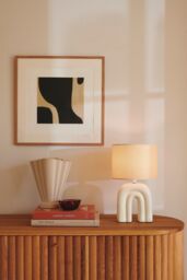 Nordlux Haze Table Lamp Beige Ceramic Livingroom E27 Switch - thumbnail 5