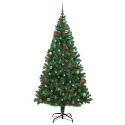 Berkfield Home Artificial Christmas Tree with 300 LEDs with Stand Green 210 cm - thumbnail 5