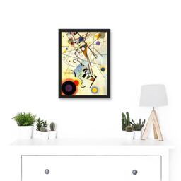 Artery8 Kandinsky Composition VIII A4 Artwork Framed Wall Art Print in Black - thumbnail 2