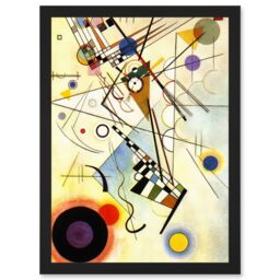 Artery8 Kandinsky Composition VIII A4 Artwork Framed Wall Art Print in Black - thumbnail 1